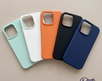 Matte Handyhülle, weiche Silikon iPhone Hülle, Minimalistische Handyhülle, weiche Schutzhülle, Hülle für iPhone 17, 16, 15, 14, 13, 12 Pro Max