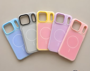 Funda magnética de lujo, funda para iPhone con diseño de caramelo, funda translúcida MagSafe para iPhone 17, 16, 15, 14, 13, 12, 11 Pro Max