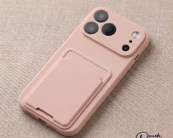 Funda de silicona para iPhone con tarjetero, cubierta suave a prueba de golpes, iPhone 17-11 Pro Max