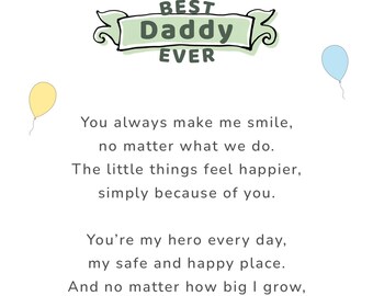 Lámina "El mejor papá del mundo" / Regalo personalizado para papá / Lámina adorable para el Día del Padre / Arte minimalista para la pared / Regalo de un niño
