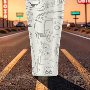 Cars Engraved BrüMate Era Tumbler – Lightning McQueen Inspired Cup – Race Car Cartoon Gift – Route 66 Drinkware image 6