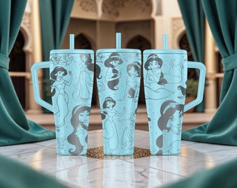 Arabian Princess Inspired Engraved BrüMate Era Tumbler – 20oz 32oz 40oz – Magical Princess Design – Fairytale Gift