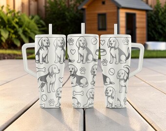Beagle BrüMate Era Tumbler - 20oz 32oz 40oz - Hundeliebhaber Wasserflasche - Beagle Mom Geschenkidee