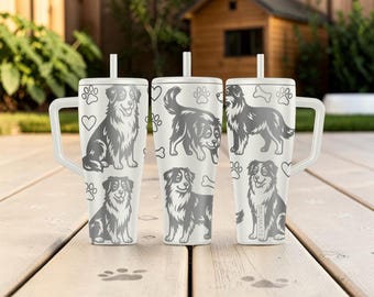 Australian Shepherd BrüMate Era Tumbler - 20oz 32oz 40oz - Aussie Hunde Wasserflasche - Geschenk für Hundeliebhaber