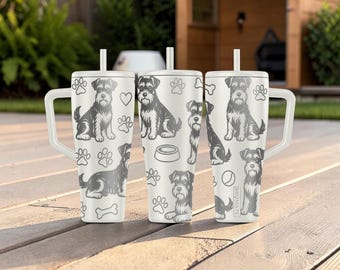 Zwergschnauzer BrüMate Era Tumbler - 20oz 32oz 40oz - Schnauzer Wasserflasche - Geschenk für Hundeliebhaber