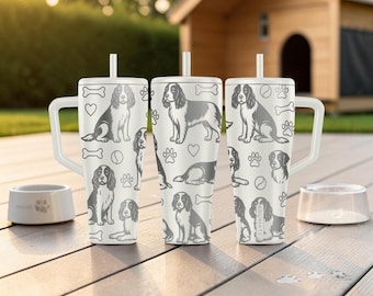 Cavalier King Charles Spaniel BrüMate Era Tumbler - 20oz 32oz 40oz - Hundeliebhaber Wasserflasche - Kavalier Geschenk