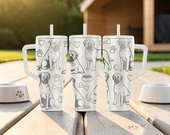 Bullmastiff BrüMate Era Tumbler - 20oz 32oz 40oz - Hundeliebhaber Wasserflasche - Bullmastiff Mom Geschenk