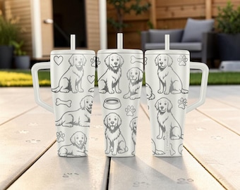 Golden Retriever BrüMate Era Tumbler - 20oz 32oz 40oz - Hundeliebhaber Wasserflasche - Golden Mom Geschenk