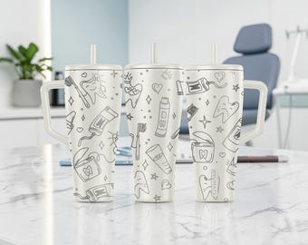 Mundhygieniker BrüMate Era Becher - 20 Unzen 32 Unzen 40 Unzen - Zahnarztwasserflasche - Geschenkidee für die Zahnarztpraxis