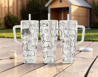 Corgis BrüMate Era Tumbler - 20oz 32oz 40oz - Hundeliebhaber Wasserflasche - Corgis Mom Geschenkidee