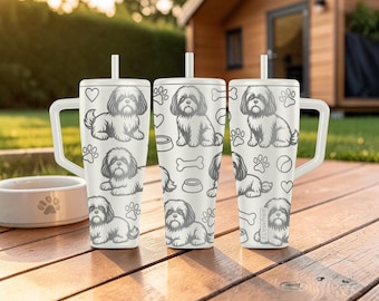 Shih Tzu BrüMate Era Tumbler - 20oz 32oz 40oz - Hundeliebhaber Wasserflasche - Shih Tzu Mom Geschenk