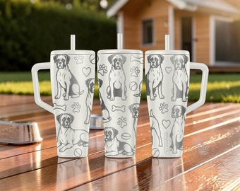 Boxer Hund BrüMate Era Tumbler - 20oz 32oz 40oz - Wasserflasche für Hundeliebhaber - Boxer Mom Geschenkidee