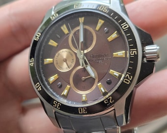 Reloj de hombre Armitron vintage con esfera marrón de 43 mm