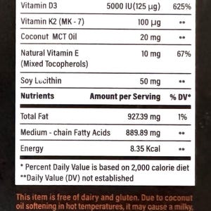 Vitamin D3 K2 MK-7 Softgels, Immune Bone Support, Coconut MCT Oil bild 5