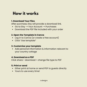 Plantilla de manual para casa rural de Airbnb / Paquete de bienvenida editable en Canva / Guía para huéspedes de alquiler vacacional en el Reino Unido imagen 6
