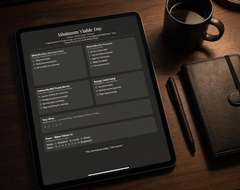 Dark Mode ADHD Planner Printable PDF 2026 | Neurodivergent Daily Planner Instant Download | Executive Function Burnout Recovery Tools