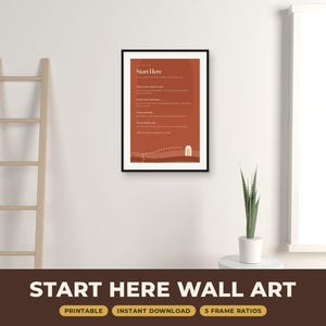 „Hier beginnen“-Wandbild zum Ausdrucken: Aufgabenlähmung, Poster zu exekutiven Funktionen bei ADHS
