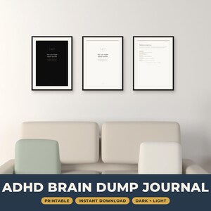 May include: Three framed wall art prints displayed in a row. The left print features a black background with white text, while the center and right prints feature white backgrounds with black text. The text includes the title The Late Night Spend Journal.