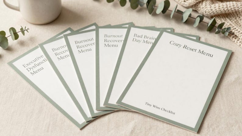 Executive Dysfunction Menu | ADHD Printable | Dopamine Menu | Neurodivergent Self Care | Digital Download PDF