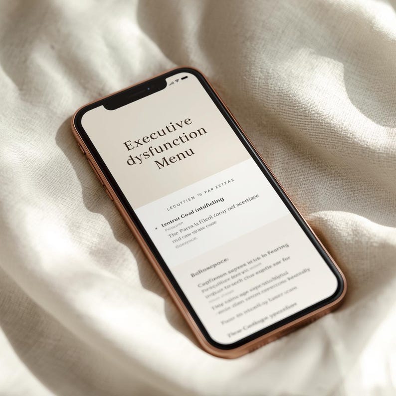 Executive Dysfunction Menu | ADHD Printable | Dopamine Menu | Neurodivergent Self Care | Digital Download PDF