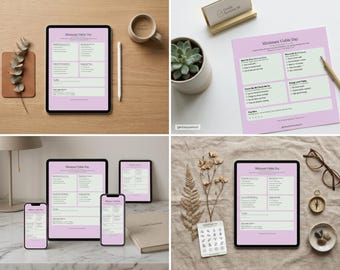 Minimum Viable Day Planner Printable | ADHD Daily Planner | Soft Pink Coquette | Low Energy Day Sheet | Instant Download PDF