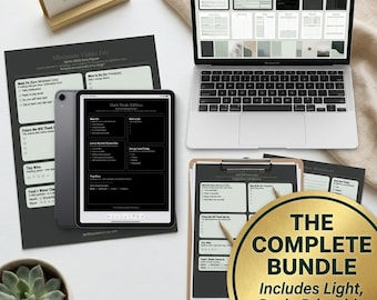 Ultimatives ADHS-Planer-Master-Bundle, Digitales Tagebuch für Exekutivfunktionsstörungen, Toolkit zur Überwindung von Aufgabenlähmung, Goodnotes iPad-Tagebuch im minimalistischen Stil