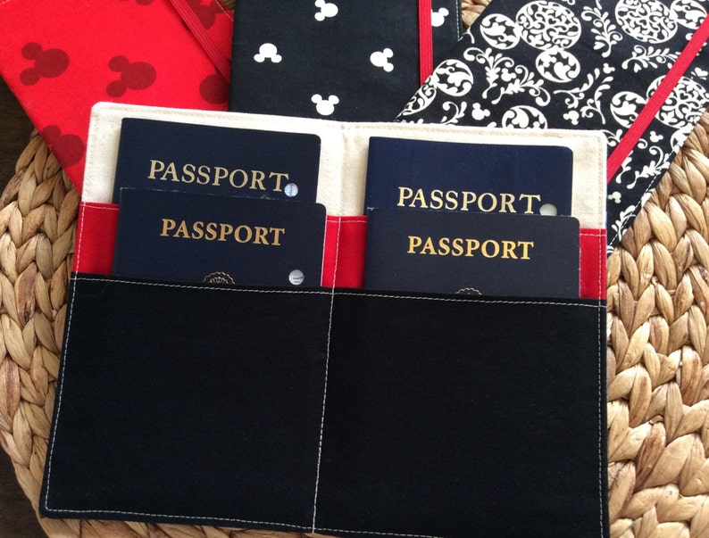 Disney Passport Holder Family Passport Cover Holds 4 or 6 Etsy