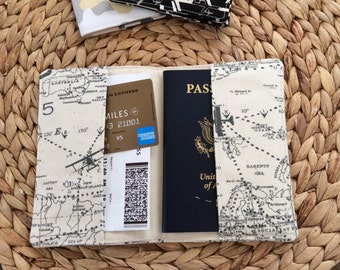 Passport Cover His Hers - Maps, Planes, Camouflage - Passport Holder for Trip - Perfect for Men, Travel Case
