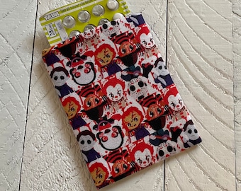 Funny Birth Control Pill Sleeve - Pill Cover Travel Accessory - Horror Movie Wallet - Chucky  IT Clown Jason Freddy - Pill Holder Halloween
