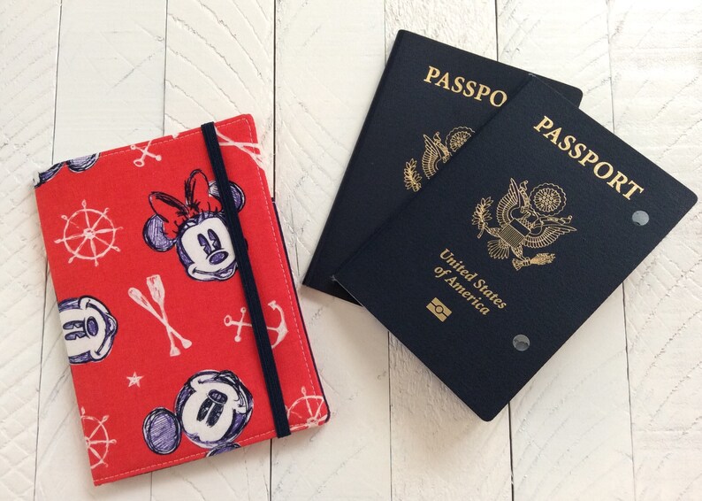 Disney Passport Holder Family Passport Cover 2 Passports Etsy