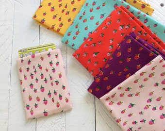 Strawberry Fabric Birth Control Pill Sleeve: Discreet Travel Pouch