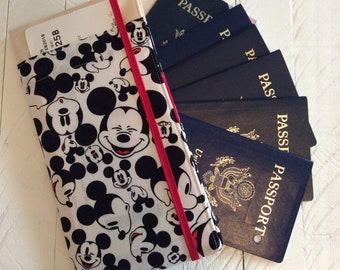 CUSTOM Disney Passport Holder, Family Passport Cover Holds 6 or 8 Passports, International Travel, Disney Cruise Travel Accessory, Boarding