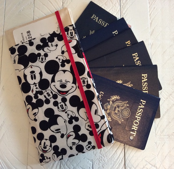 CUSTOM Disney Passport Holder Family Passport Cover Holds 6 Etsy