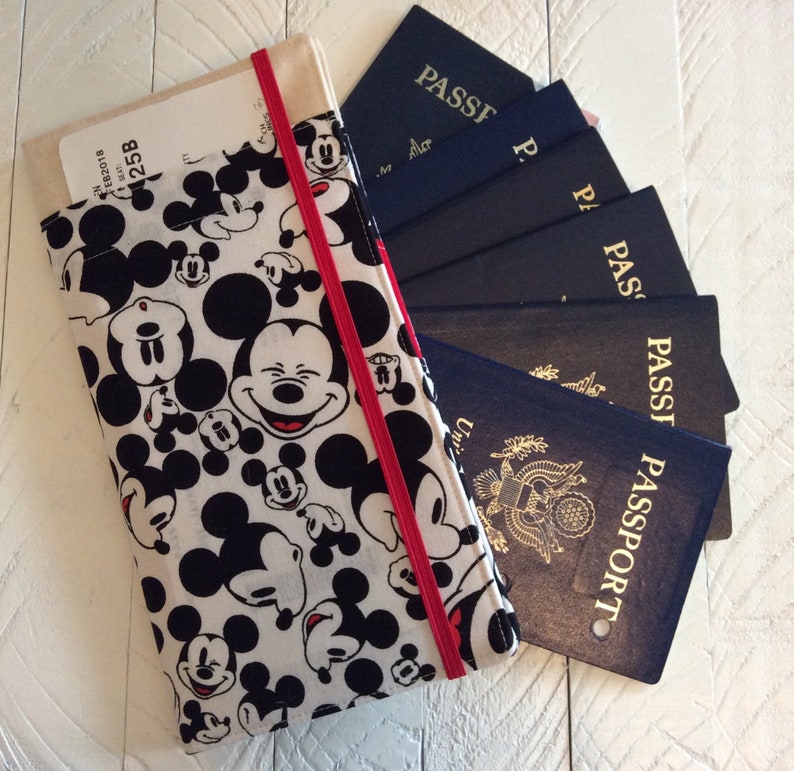 CUSTOM Disney Passport Holder Family Passport Cover Holds 6 Etsy