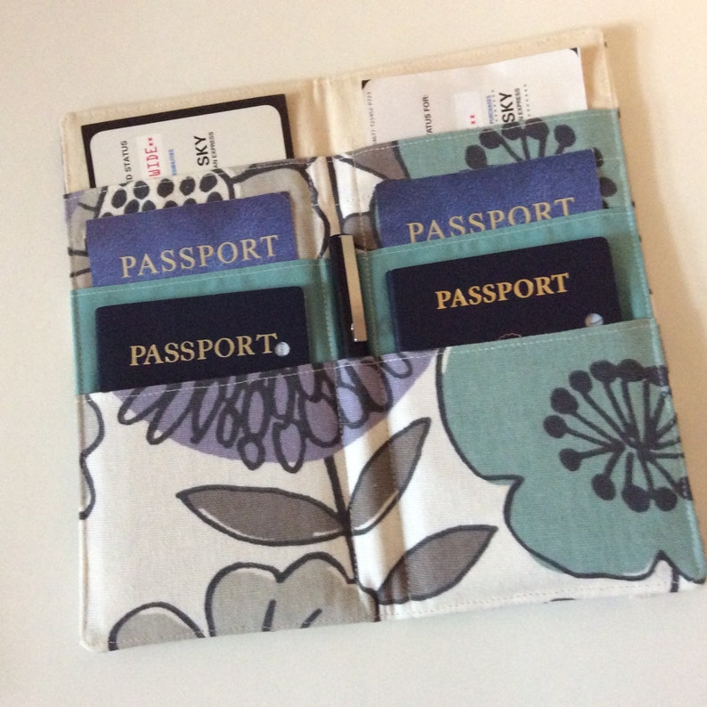 CUSTOM Large Family Passport Holder for 4 Passports Boarding Etsy