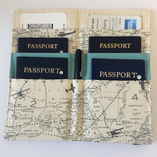 CUSTOM Large Family Passport Holder 4 6 8 Passports APO Etsy