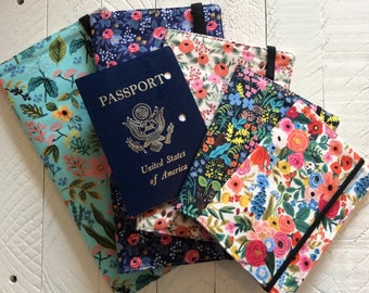 Rifle Paper Co Family Passport Holder, Holds 2, 4, 6, 8 Passports, APO Address, International Travel, Floral Travel Accessory, Cruise Wallet