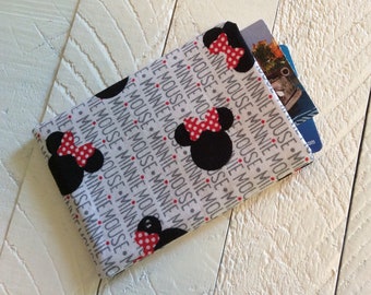 Birth Control Pill Sleeve - Hidden Minnie Floral - Pill Cover Travel Accessory - Mickey Fabric Disney - Birth Control Pouch - Minnie Mouse