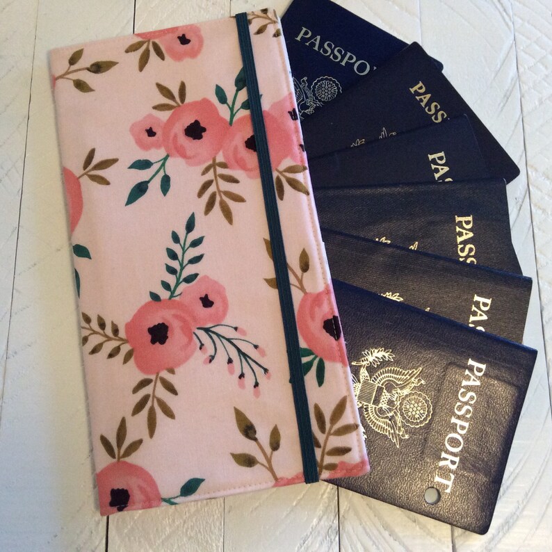 Beautiful Family Passport Holder Holds 4 or 6 Passports Etsy