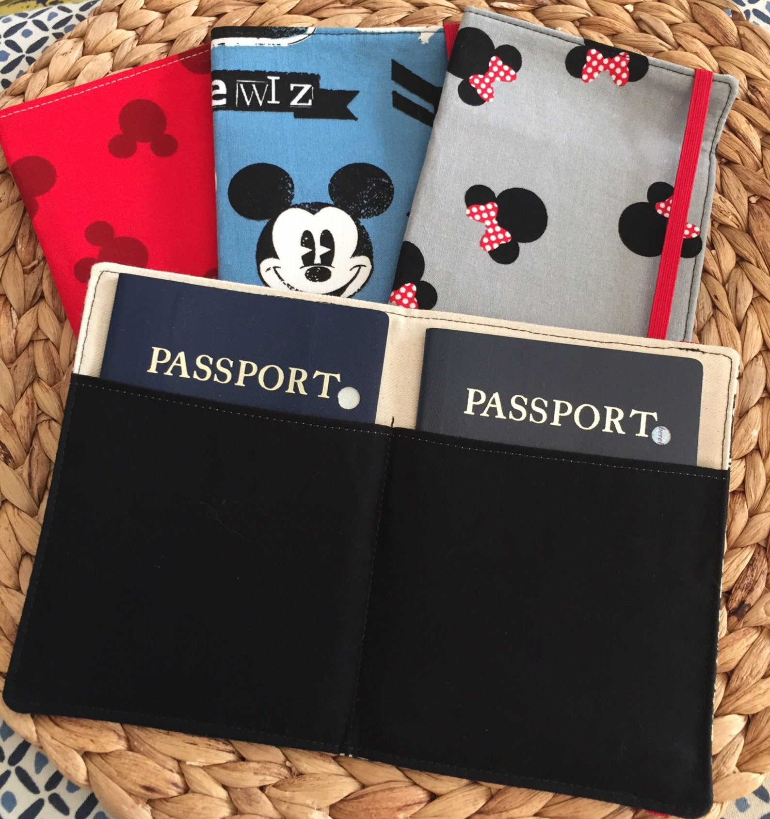 Disney Passport Holder Family Passport Cover 2 Passports Etsy