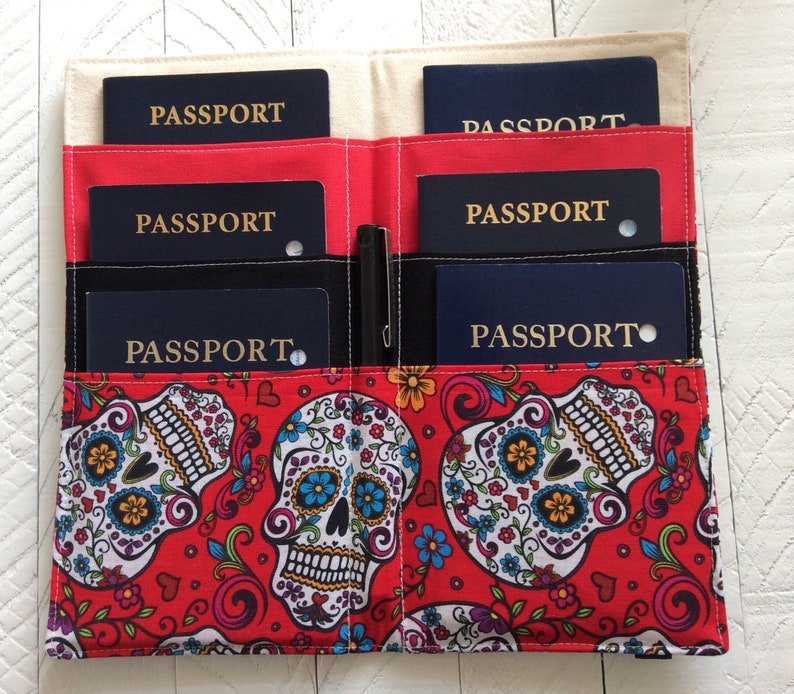 FUN Family Passport Holder Holds 4 6 8 Passports Frida Etsy