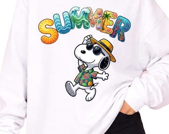 Snoopy Summer PNG, Funny Fanart Shirt Design (Digital Download)