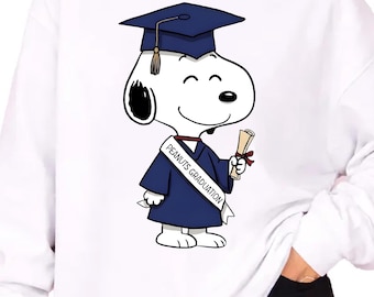 Snoopy Graduation PNG, Funny Modern Graphic Art (Digital Download)