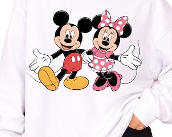 Mickey & Minnie Mouse love design png, Disney file png, Digital Download