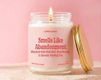 Farewell Gift Funny Candle, Smells Like Abandonment, Moving Away Candle, Retirement Coworker, Heartbreak Decor, Going Away Gift for Friend