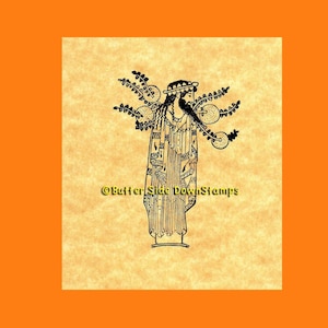 Dionysus rubberen stempel Bacchus