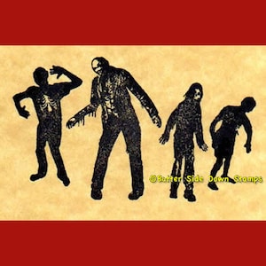 Zombie Apocalypse Rubber Stamp