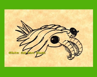 Friendly Anomalocaris Burgess Shale Fossil Rubber Stamp
