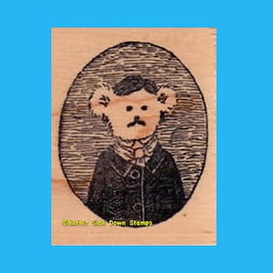 Edgar Allan Poe&#39;s Teddy Bear Rubber Stamp