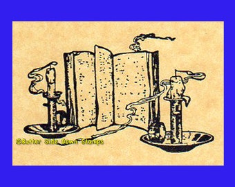 Magic Book Rubber Stamp